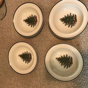 COPY - Cuthbertson  bowls never used Christmas set of four extras